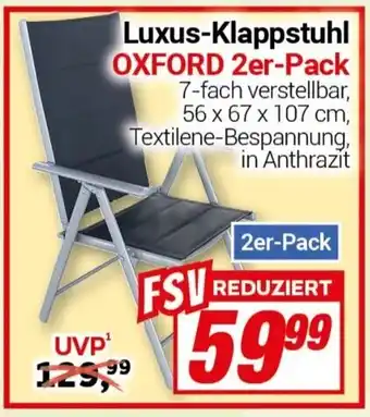 CENTERSHOP Luxus-Klappstuhl OXFORD Angebot