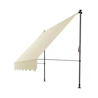 Netto Marken-Discount Juskys Klemmmarkise Kapstadt 200x120 cm - Höhenverstellbar, ohne Bohren, wasserabweisend - Beige Angebot