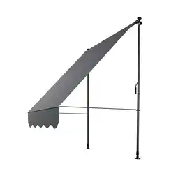 Netto Marken-Discount Juskys Klemmmarkise Kapstadt 150x120 cm - Höhenverstellbar, ohne Bohren, wasserabweisend - Grau Angebot