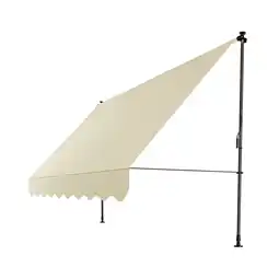 Netto Marken-Discount Juskys Klemmmarkise Kapstadt 300x120 cm - Höhenverstellbar, ohne Bohren, wasserabweisend - Beige Angebot