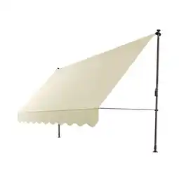 Netto Marken-Discount Juskys Klemmmarkise Kapstadt 350x120 cm - Höhenverstellbar, ohne Bohren, wasserabweisend - Beige Angebot