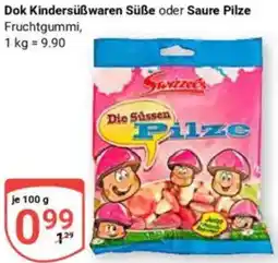 Globus Dok Kindersüßwaren Süße oder Saure Pilze Angebot