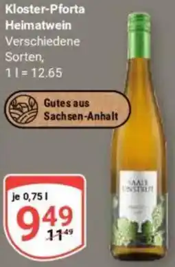 Globus Kloster-Pforta Heimatwein Angebot