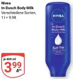 Globus Nivea In-Dusch Body Milk Angebot