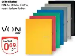 Globus VON LEITZ Schnellhefter Angebot