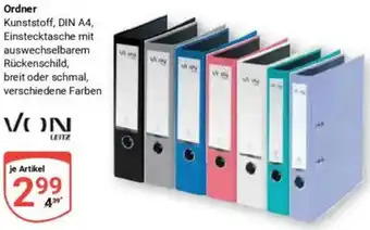 Globus VON LEITZ Ordner Angebot