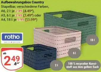 Globus rotho Aufbewahrungsbox Country Angebot
