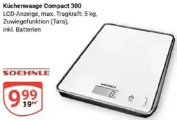 Globus SOEHNLE Küchenwaage Compact 300 Angebot