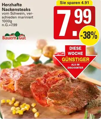 WEZ Bauern Gut Herzhafte Nackensteaks Angebot