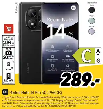 MEDIMAX Redmi Note 14 Pro 5G (256GB) Angebot