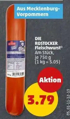 PENNY DIE ROSTOCKER Fleischwurst Angebot