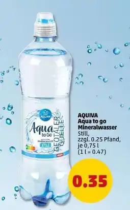 PENNY AQUIVA Aqua to go Mineralwasser Angebot