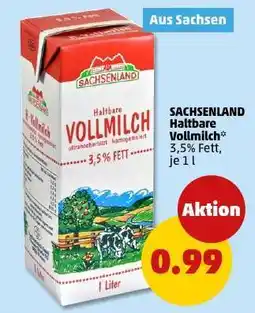 PENNY SACHSENLAND Haltbare Vollmilch Angebot