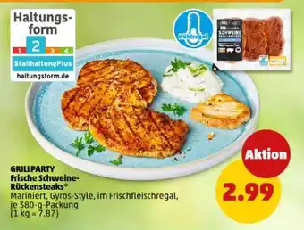PENNY Frische Schweine-Rückensteaks Angebot