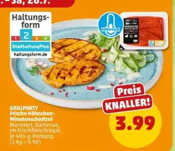 PENNY GRILLPARTY Frische Hähnchen-Minuten­schnitzel Angebot