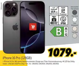 MEDIMAX Apple iPhone 16 Pro (128GB) Angebot
