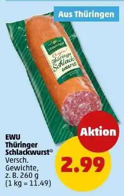 PENNY EWU Thüringer Schlackwurst Angebot