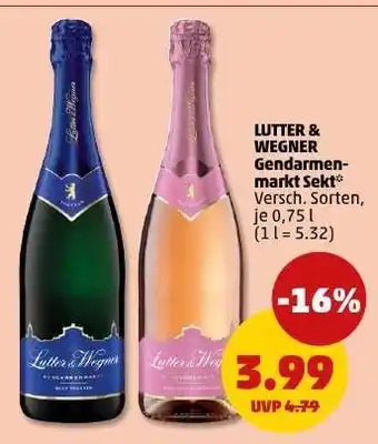 PENNY LUTTER & WEGNER Gendarmenmarkt Sekt Angebot