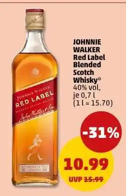 PENNY JOHNNIE WALKER Red Label Blended Scotch Whisky Angebot