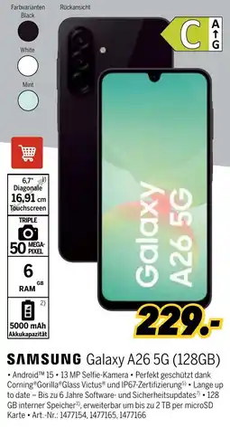 MEDIMAX SAMSUNG Galaxy A26 5G (128GB) Angebot