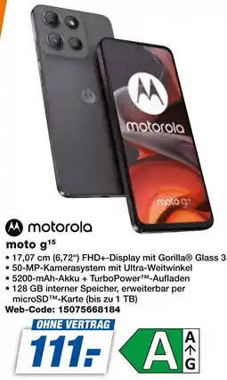 expert Techno Land motorola moto g15 Angebot