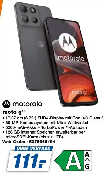 expert Techno Land motorola moto g15 Angebot