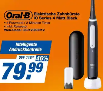 expert Techno Land Oral-B Elektrische Zahnbürste iO Series 4 Matt Black Angebot