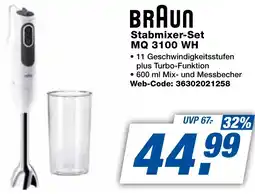expert Techno Land BRAUN Stabmixer-Set MQ 3100 WH Angebot