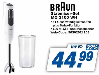 expert Techno Land BRAUN Stabmixer-Set MQ 3100 WH Angebot