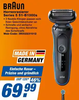 expert Techno Land BRAUN Herrenrasierer Series 5 51-B1000s Angebot