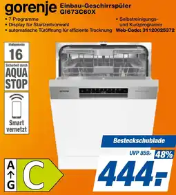 expert Techno Land gorenje Einbau-Geschirrspüler GI673C60X Angebot