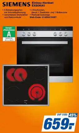 expert Techno Land SIEMENS Einbau-Herdset EXBOKA0 Angebot