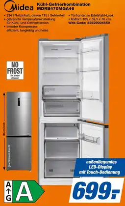 expert Techno Land Midea Kühl-Gefrierkombination MDRB470MGA46 Angebot
