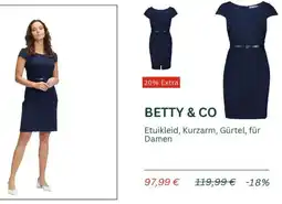 Galeria BETTY & CO Etuikleid, Kurzarm, Gürtel, für Damen Angebot