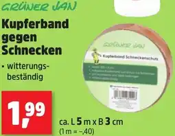 Thomas Philipps GRÜNER JAN Kupferband gegen Schnecken Angebot