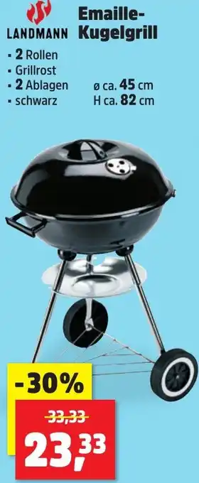 Thomas Philipps LANDMANN Emaille Kugelgrill Angebot