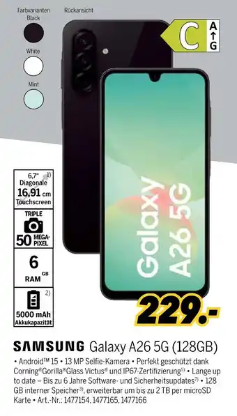 MEDIMAX Samsung smartphone galaxy a26 5g (128gb) Angebot