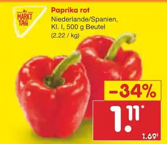 Netto Marken-Discount Markttag paprika rot Angebot