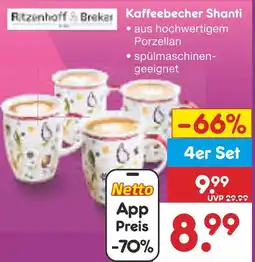 Netto Marken-Discount Ritzenhoff & breker kaffeebecher shanti Angebot