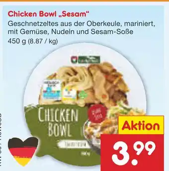 Netto Marken-Discount Chicken bowl „sesam“ Angebot