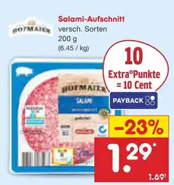 Netto Marken-Discount Hofmaier salami-aufschnitt Angebot