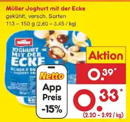 Netto Marken-Discount Müller joghurt mit der ecke Angebot