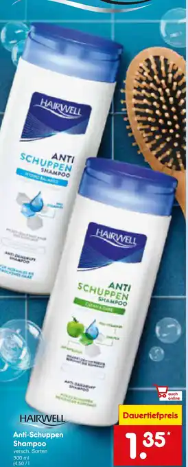 Netto Marken-Discount Hairwell anti-schuppen shampoo Angebot
