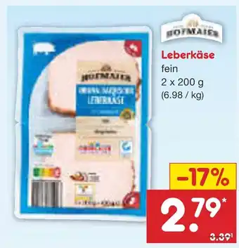 Netto Marken-Discount Hofmaier leberkäse fein Angebot