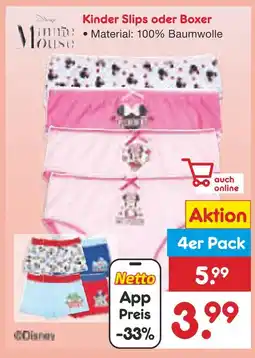 Netto Marken-Discount Kinder slips oder boxer Angebot