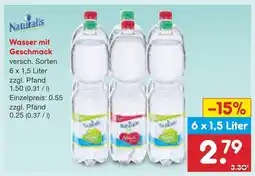 Netto Marken-Discount Naturalis wasser mit geschmack Angebot