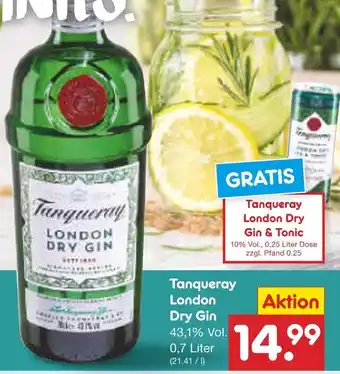 Netto Marken-Discount Tanqueray london dry gin Angebot