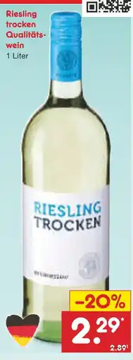 Netto Marken-Discount Riesling trocken qualitätswein Angebot