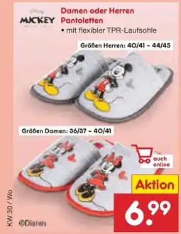 Netto Marken-Discount Disney mickey damen pantoletten Angebot