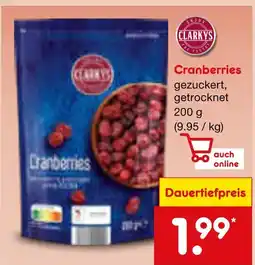 Netto Marken-Discount Clarkys cranberries Angebot